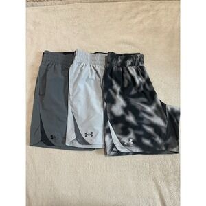 Under Armour Mens Gray Black White Active Athletic Shorts Size Medium Lot Of 3